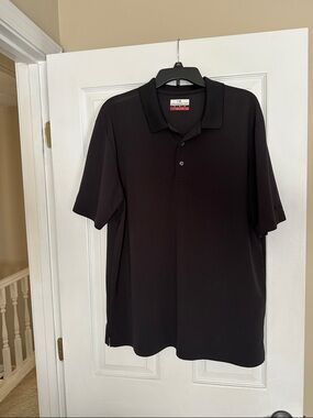 Grand Slam Men’s Black Polo with Ribbed Collar